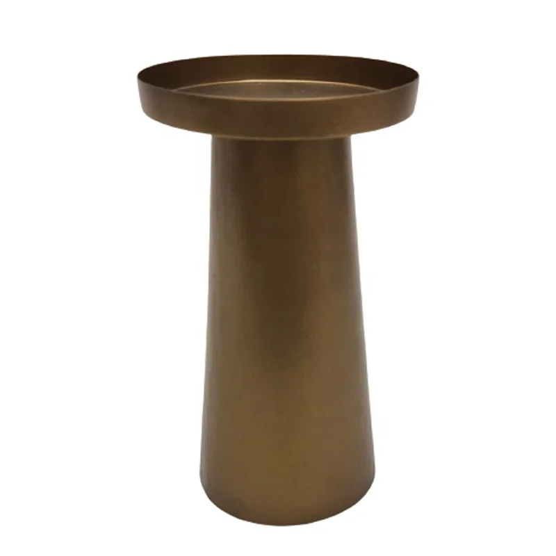 Home Decoration Delightful Aluminium Nickel Plated Luxury Candle Pillar Holder Candle Stand Handmade Customized