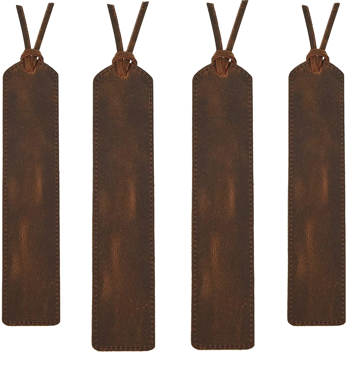 Leather Bookmark Classic Stitched Bookmark with Leather Rope Page Markers Reading Gifts for Book Lovers Readers for Men Women