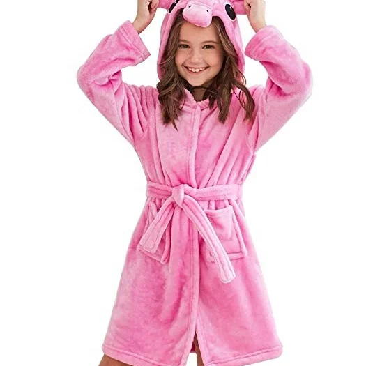 Kids Luxury winter cotton thick soft sweat sleepwear lounge long fleece towel terry bathrobe hotel mens bath robe U