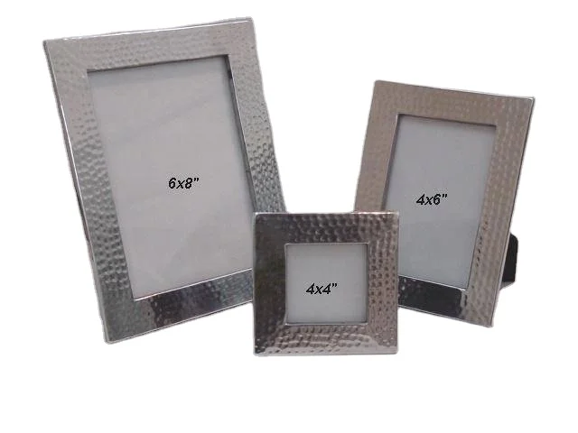 Hot Selling Aluminium Photo Frame in Mirror Polish With Terracotta Finish Zig Zag Design Table Top Photo Frame Metal Photo Frame