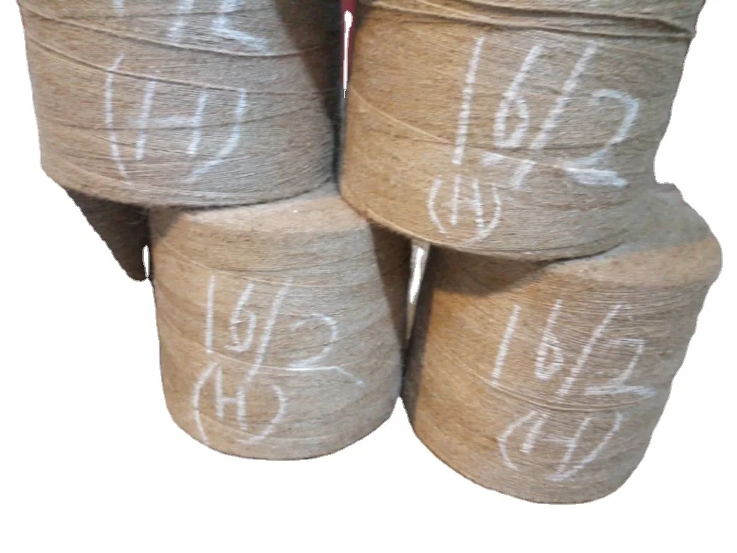 High Quality 16lbs/2 Ply Jute Yarn Bangladesh Recycled Single Multiply Twist Knitting Weaving Sewing Hand Knitting Raw Pattern