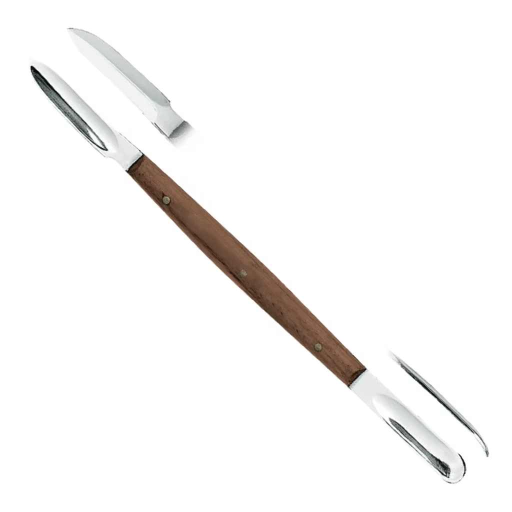 Dental Laboratory Instruments Lessman Wax Knife Stainless Steel Blades Wooden Handle Dental Wax Knives Plaster Mixing Spatula