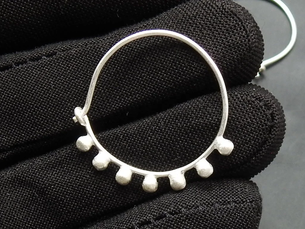 925 Sterling Silver Bali Dangler Earring Matte Finished Ball Shape Featuring Pearl One-of-a-Kind Fine Jewelry Her New Arrival