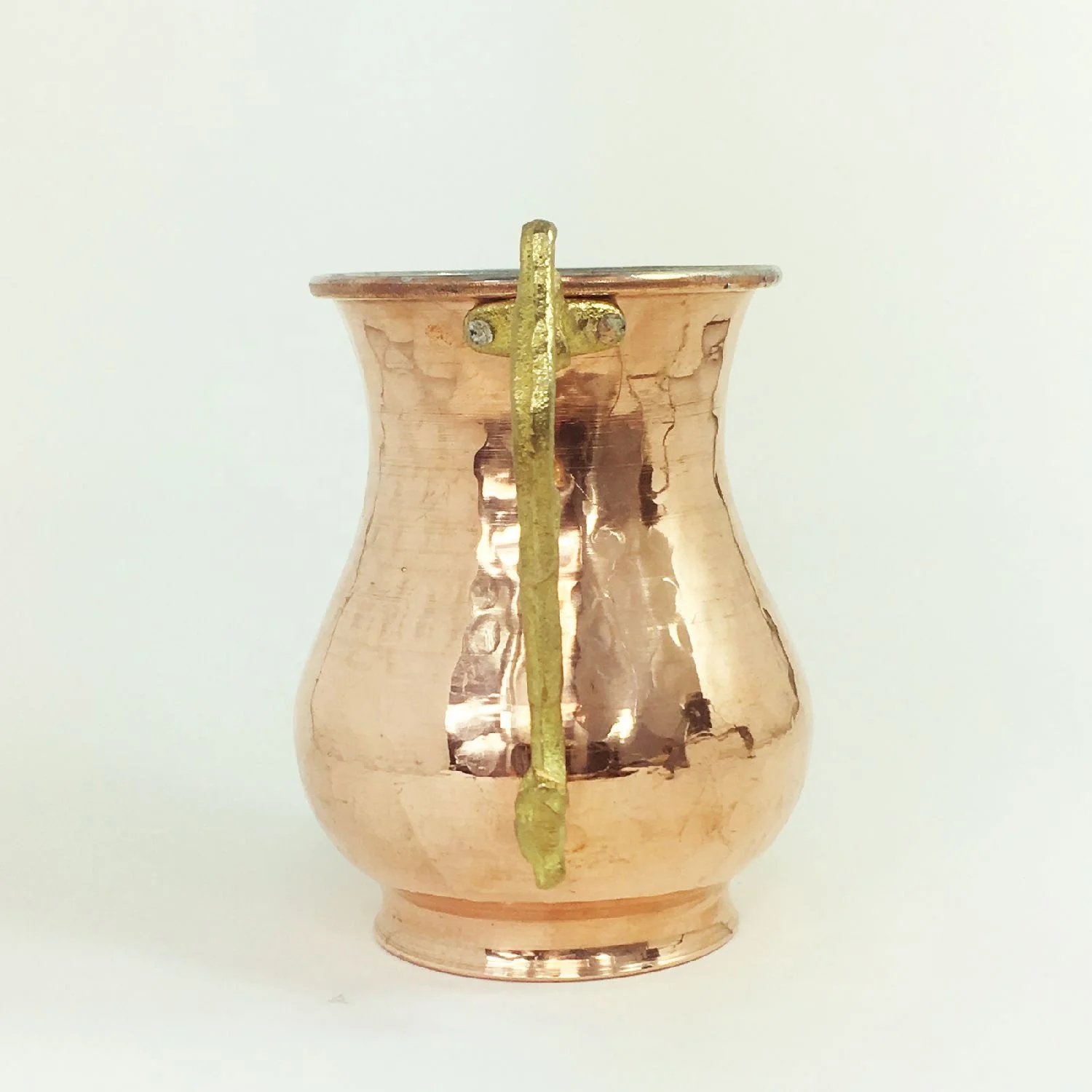 Hand Hammered Copper Pitcher for Beverage, Ayran, Drinkware,Authentic Design, Durable, Drink Cup Outdoor and Camping Activities