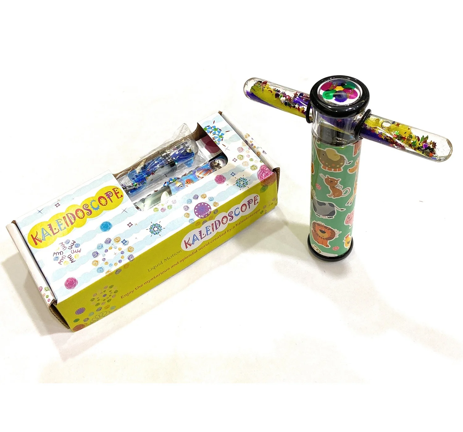 T-shape Paper Kaleidoscope Glitter Wand Gift Item Souvenir