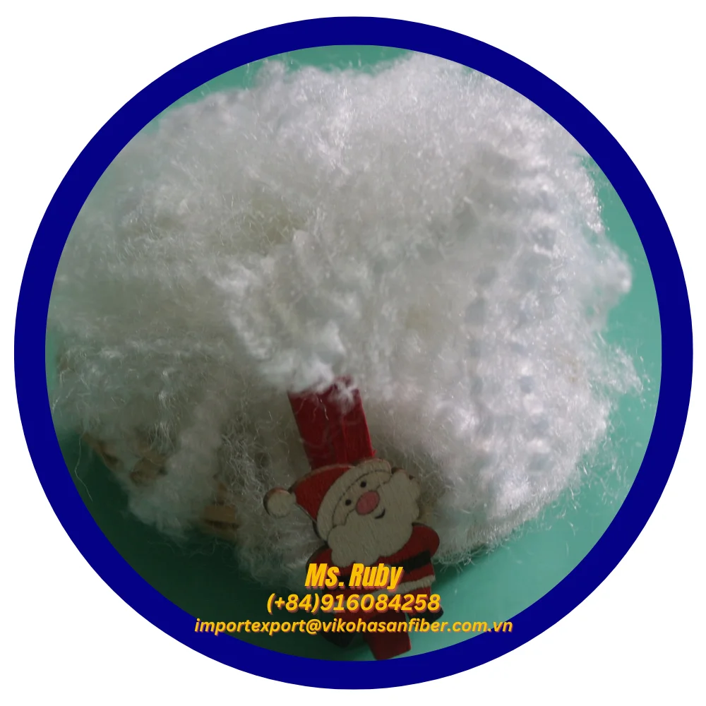 Wholesale 4D HD White Non-Siliconized Polyester Fibre Vikohasan PSF Dry Non-Siliconized Staple Virgin Fibre Toys Pillows