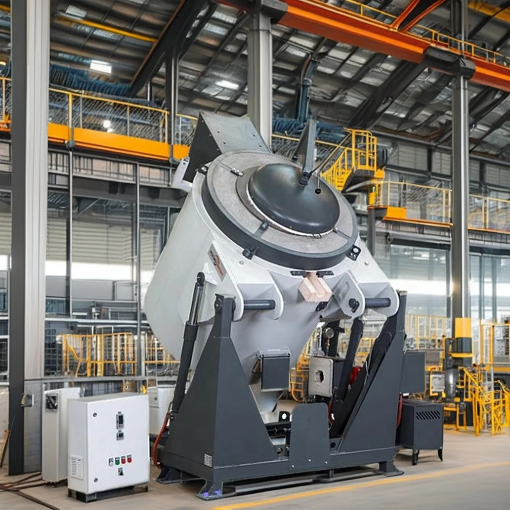 Crucible Furnace 100 Kgs Fully Automatic Gas/Oil Burner Industrial Furnace Non-Ferrous Metals Aluminium Zinc Bronze Copper Motor