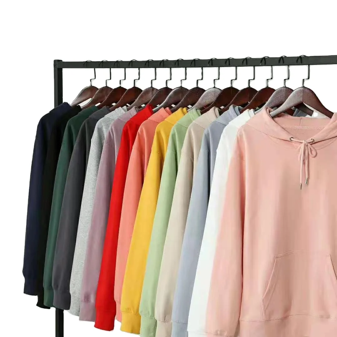 High quality plain custom printing embroidery logo basic pullover supplier unisex 100% cotton hoodies new design custom hoodies