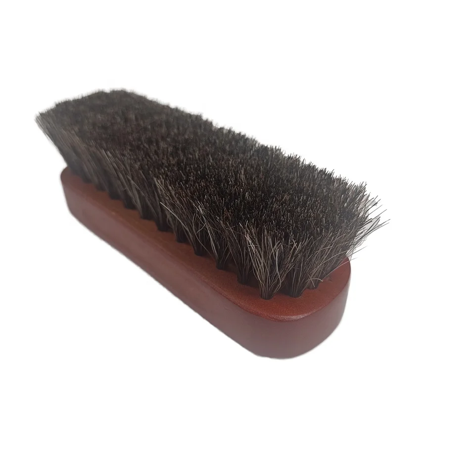 Wooden horsehair shoe brush /Shoe Cleaning Brush Durable and practica shoe cleaner
