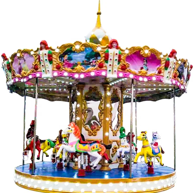 kids merry ao round theme park attraction novel amusement park rides carousel horse for sale