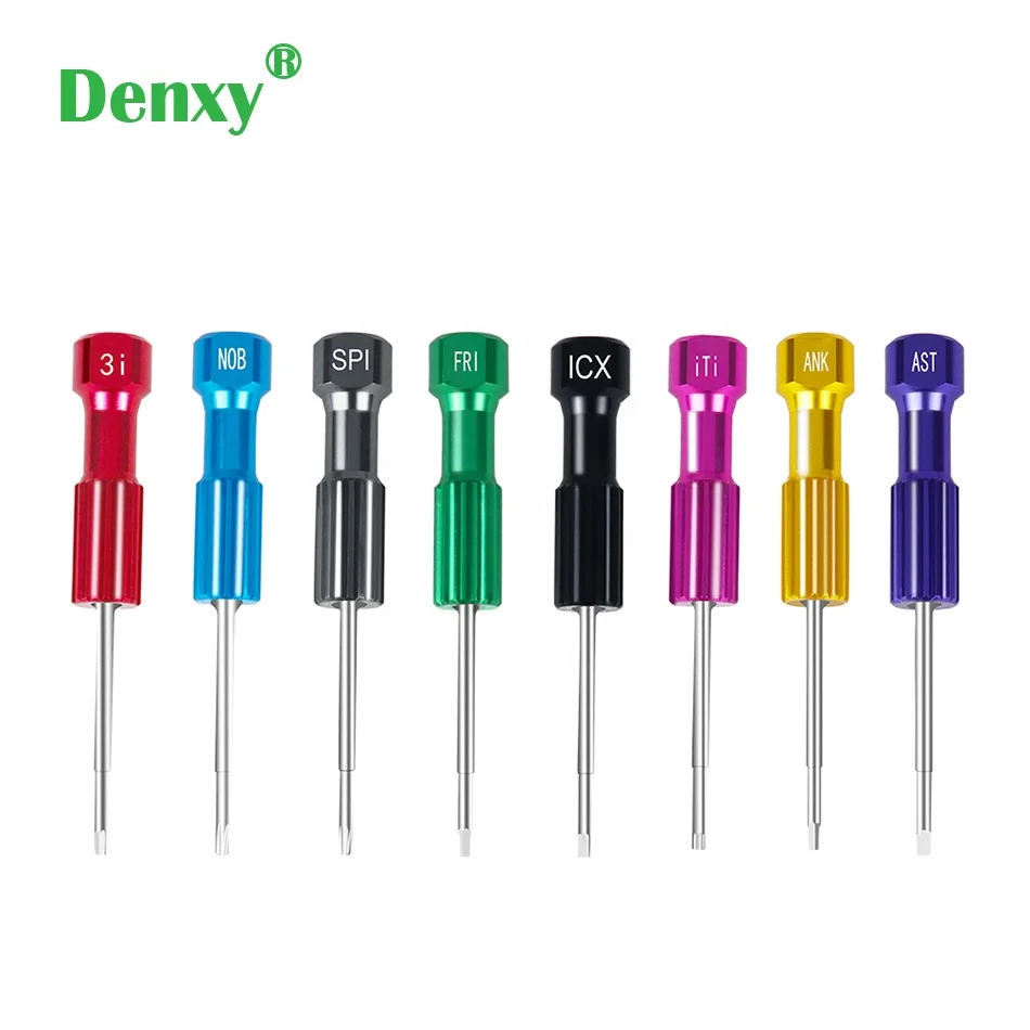 Denxy зубные материалы инструмент для системы имплантата 8 шт./коробка шуруповерт зуботехника