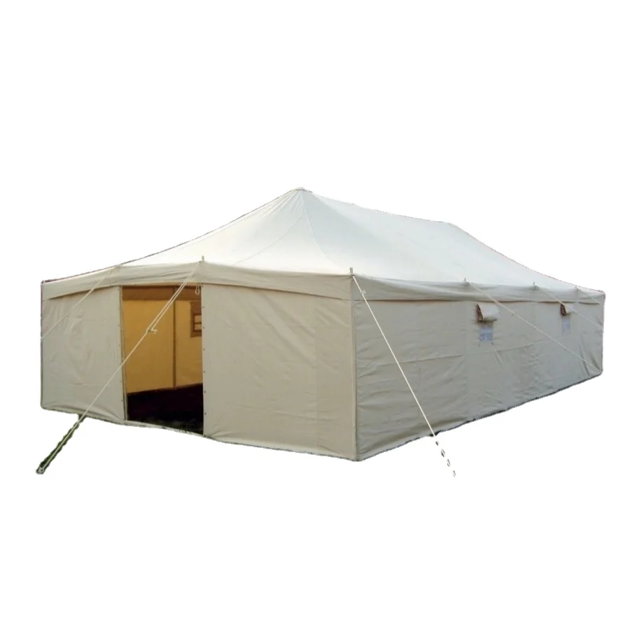 High Quality Disaster Relief Refugee Temp Hospital Waterproof Canvas 20 People Tents Flood Tent