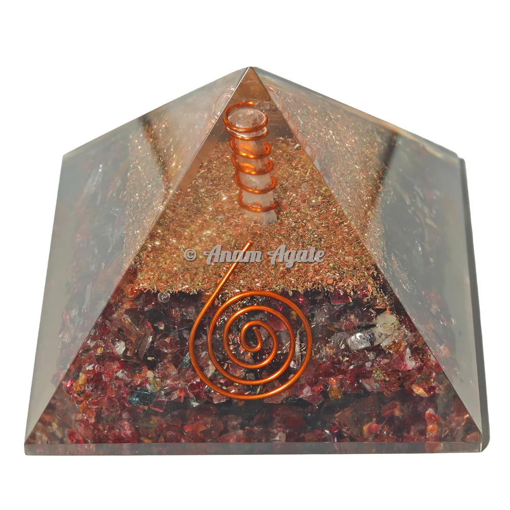Top Rated Supplier of Garnet Orgonite Pyramid EMF Protection | Buy Wholesale Orgonite Pyramids