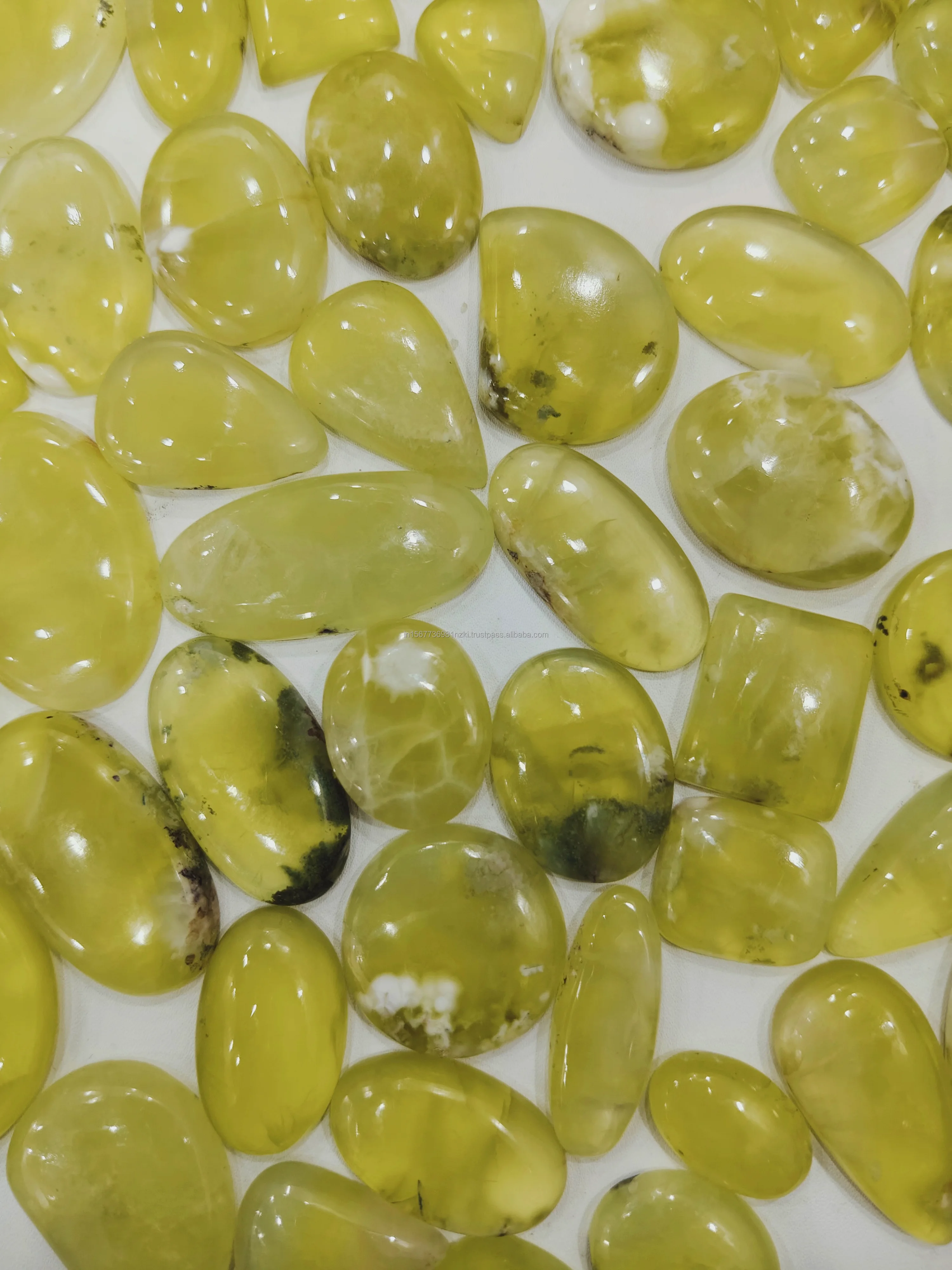 100% Natural Yellow Prehnite Loose Gemstone Top Quality Yellow Prehnite Cabochon Lot Healing Gemstone Hand Made Making Jewelry