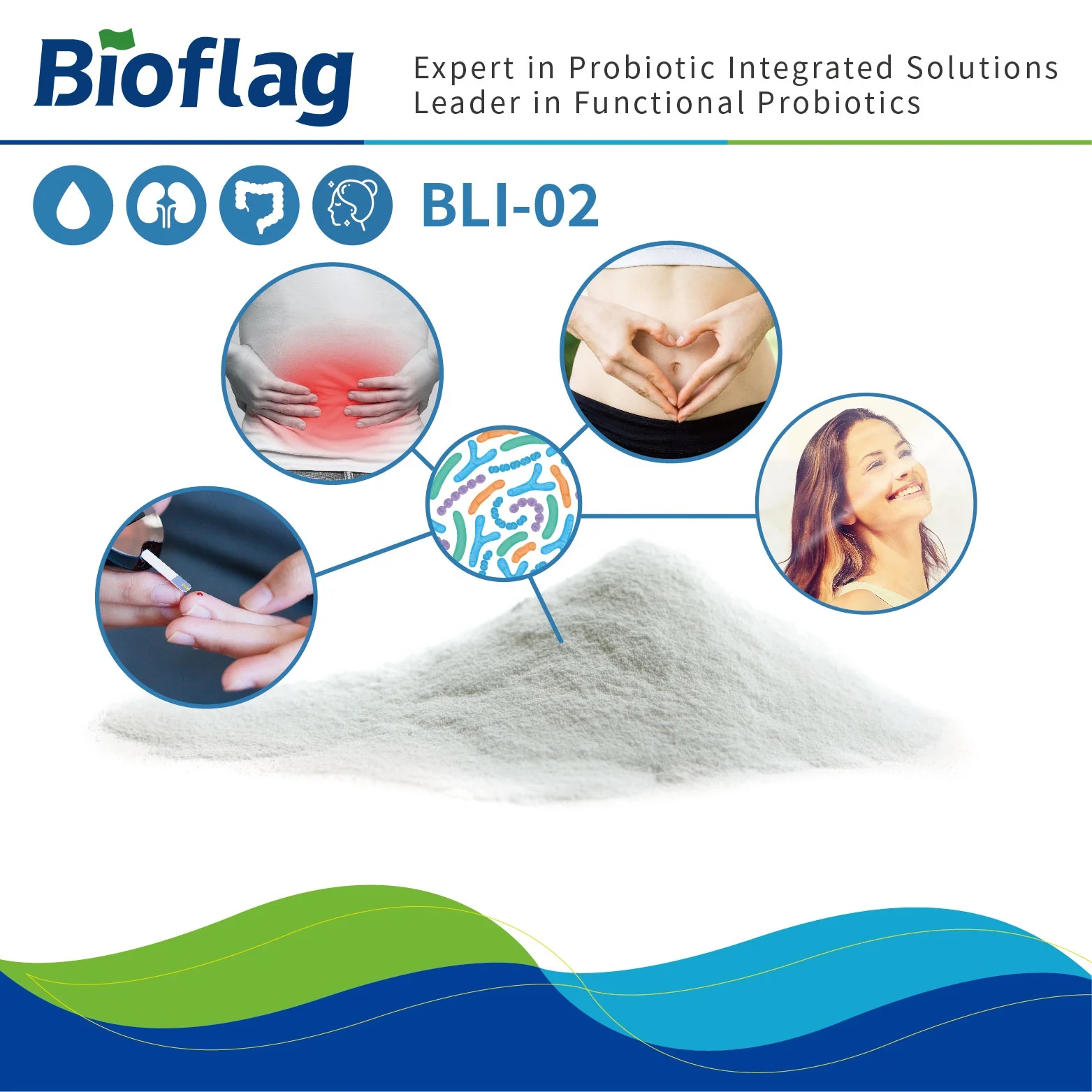 kidney health, skin care capsule, probiotic powder Bifidobacterium longum ssp. infantis BLI-02  Probiotic
