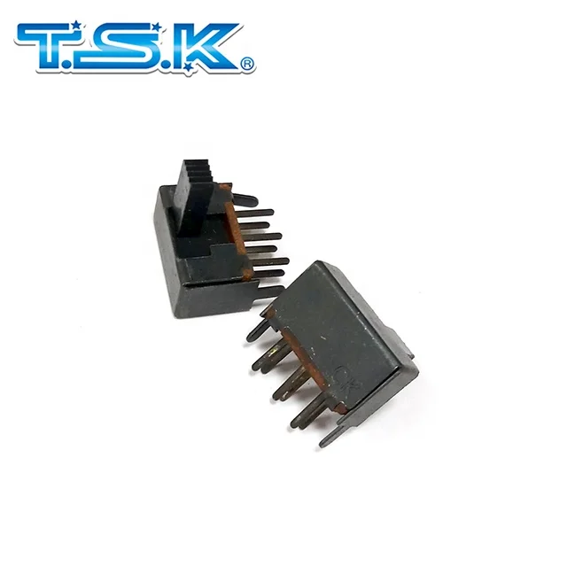 CK 6 Pin slide switch 0.3A 30 VDC Through Hole Slide Switch Double Pole Double Throw