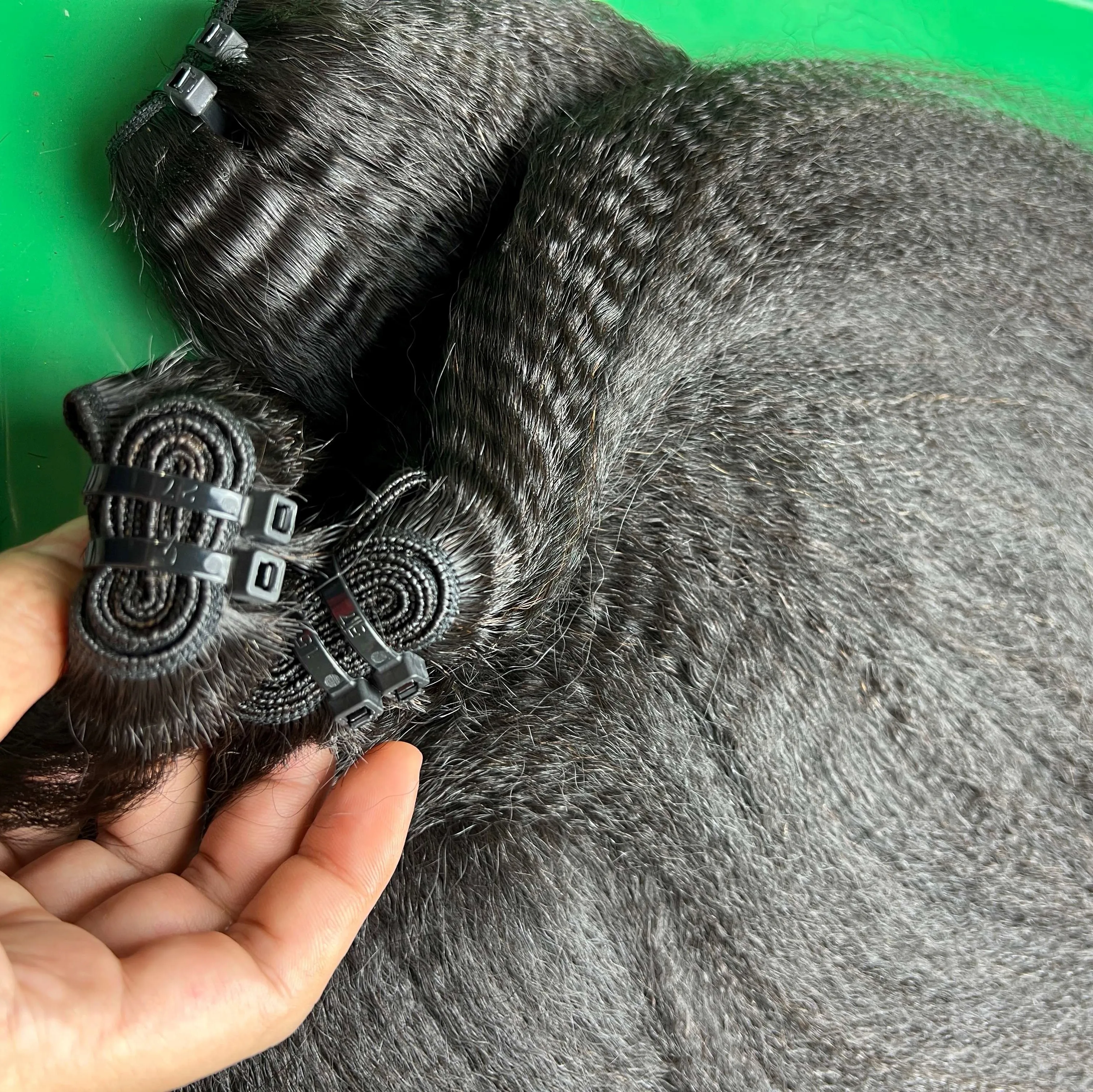 Vietnamese 100% Virgin Hair Kinky Straight 40 Inches Kinky Straight Hair Unprocessed Hair Bundles Natural Color