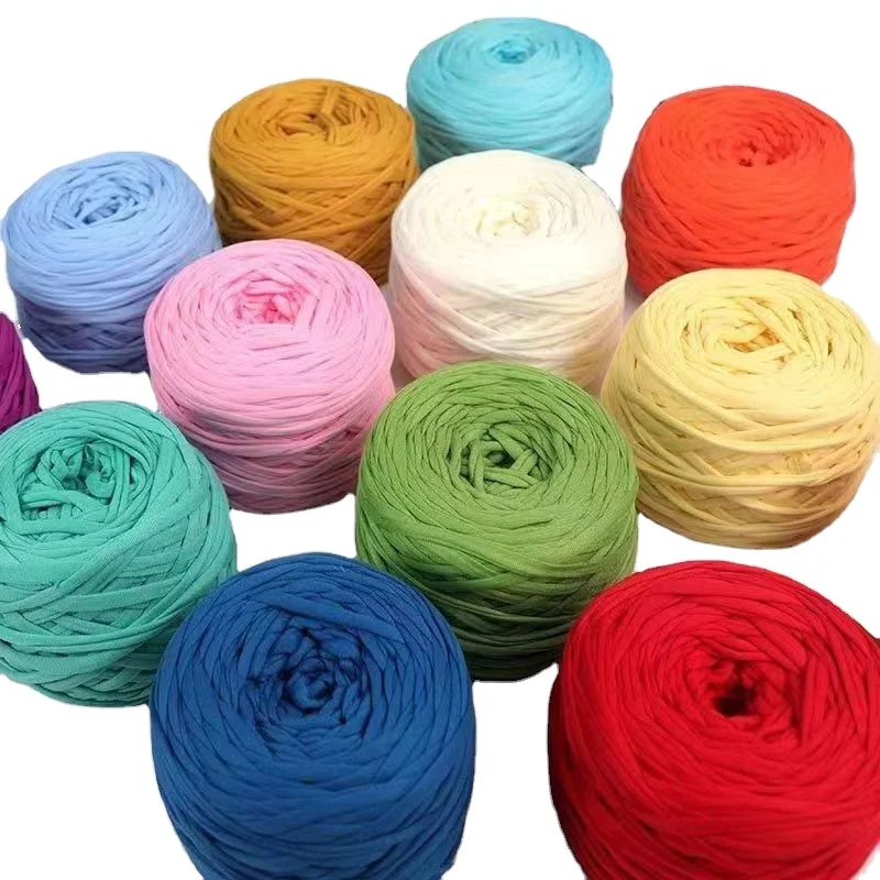 Hand Knitting Adult All Cheap  285g/roll T Shirt Yarn Crochet Handbag Fancy Yarn Super Soft Feeling