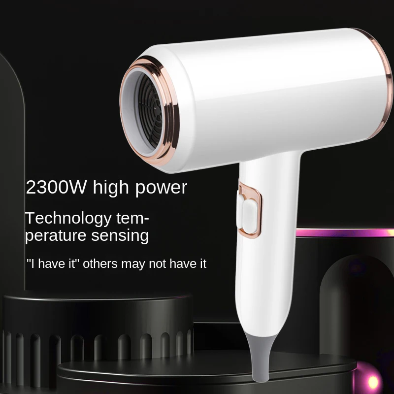Hair Dryer High Speed Temperature Adjustable 2300W Powerful Blower With Blue Light Overheating Protection