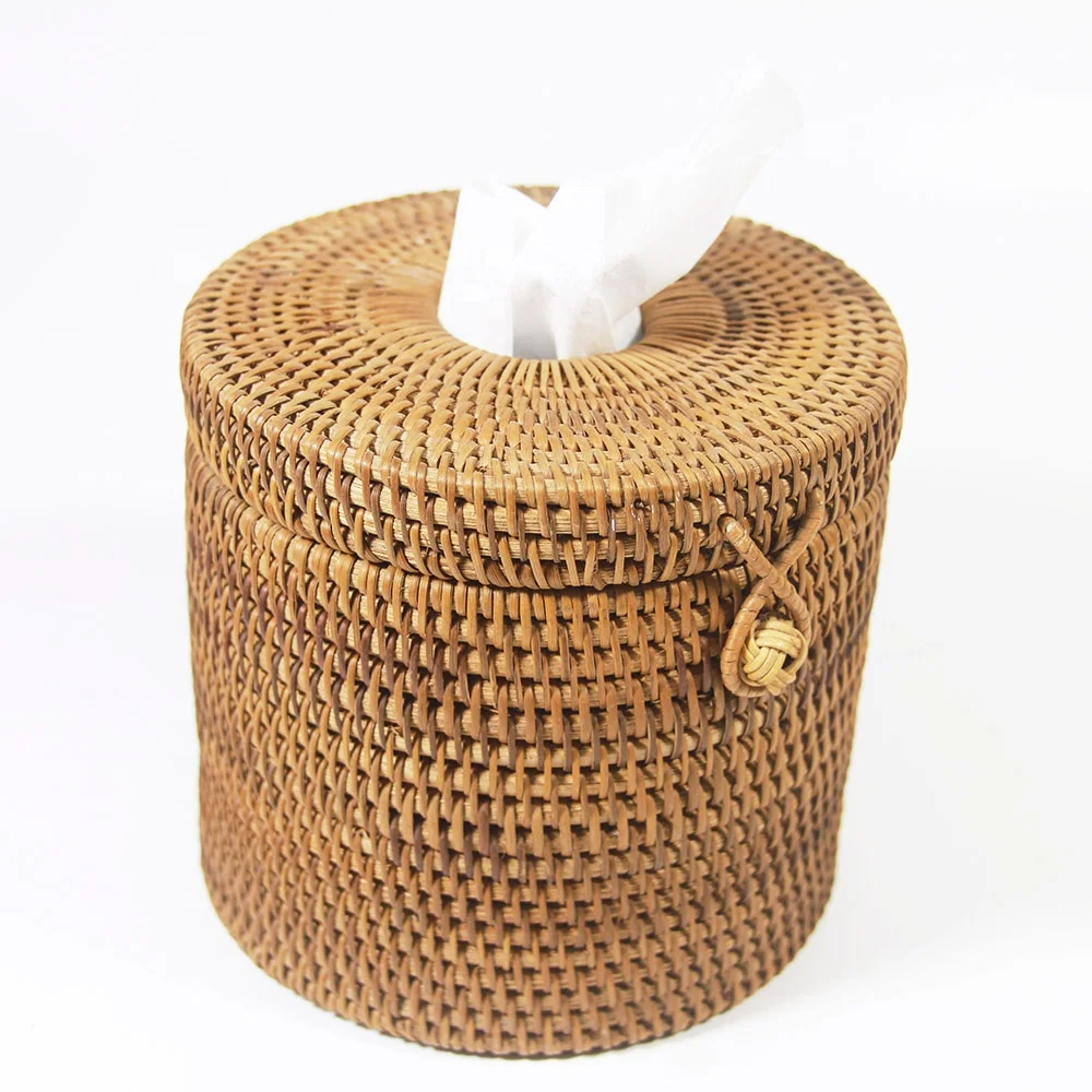 Vietnam High Quality Paper Roll Tissue Rattan Tissue Box Kitchen Paper Towel Holder With Reasonable Price