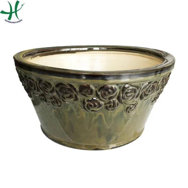 Vietnam concrete planter, light cement planter & pots,  garden supplies Flower Pots (HG 13-8601/3)