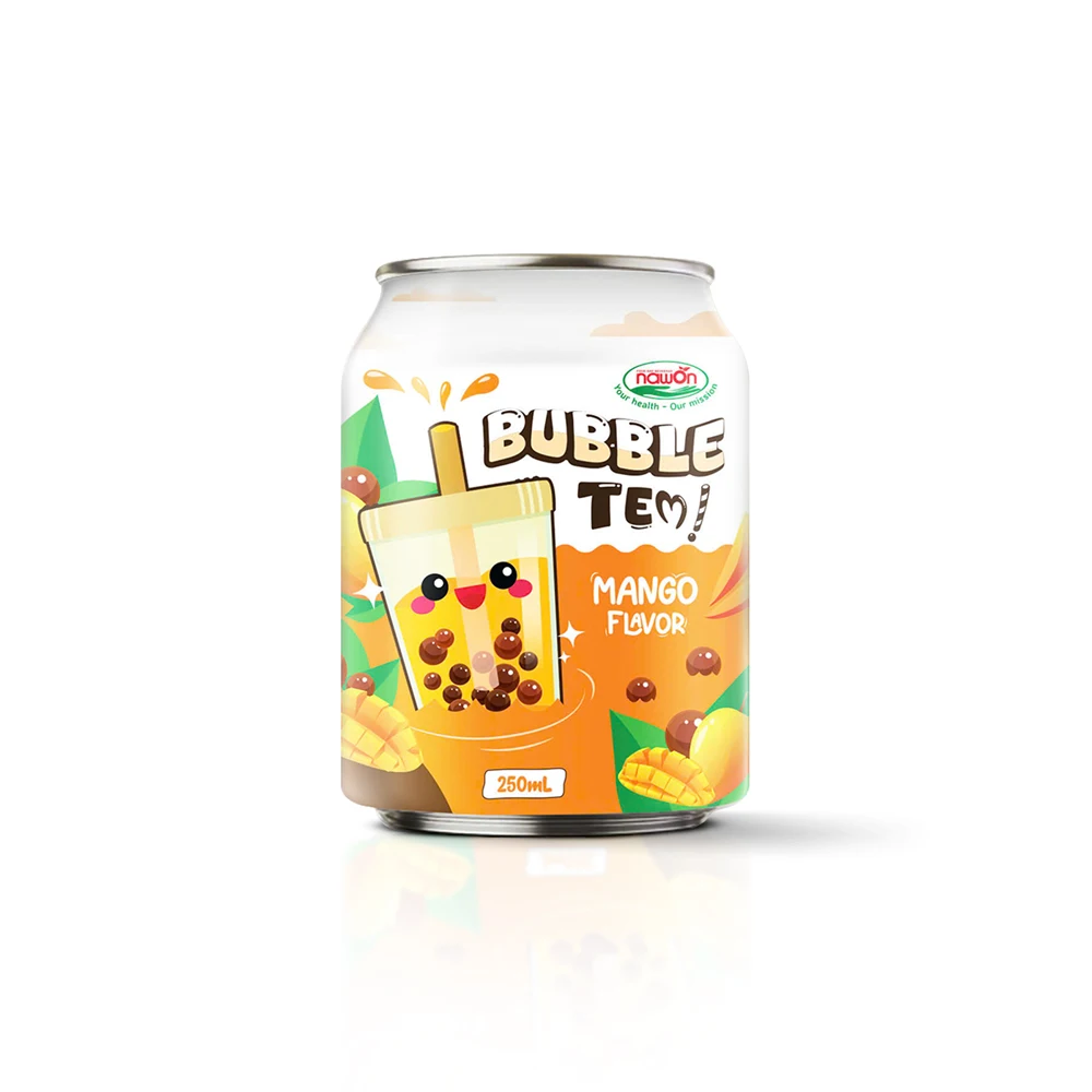 Private Label bubble tea drink 8.4 Fl Oz Canned Popping Boba Pearl Mixed Fruit Flavor Ready-to-drink Bubble Milk Tea Drinks