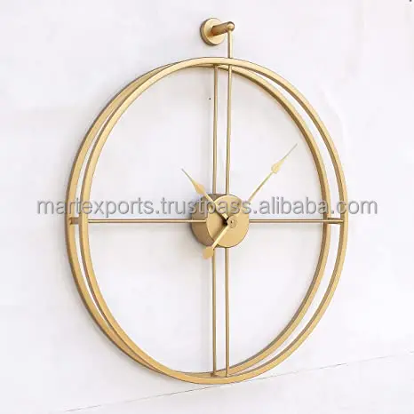 Best Price High Quality Exclusive Metal Antique Wall Clock Modern Design Style Home Decor Living Room Decoration Abstract
