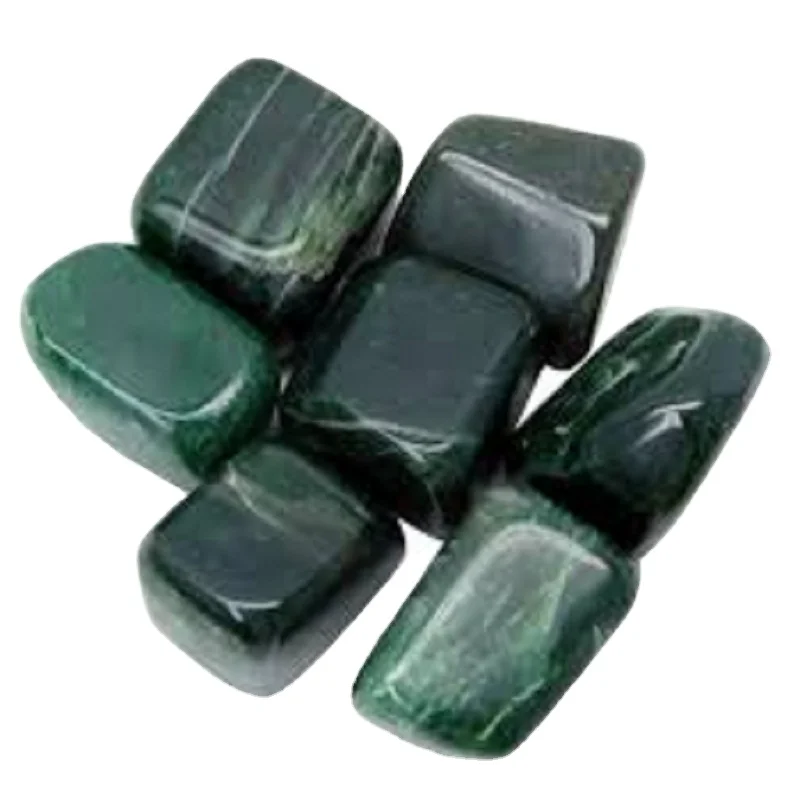 WHOLESALE NATURAL HEALING CRYSTAL GREEN JADE  TUMBLES/PEBBLES :  GEMSTONE HIGH QUALITY GREEN JADE  POLISHED TUMBLED STONE