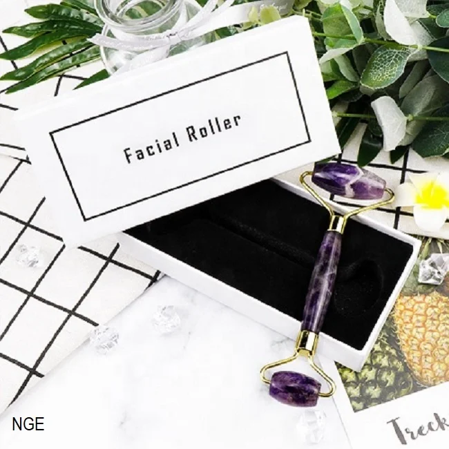 Gua sha massage Natural Amethyst massage roller & footwear tool gua sha scraping massage tool