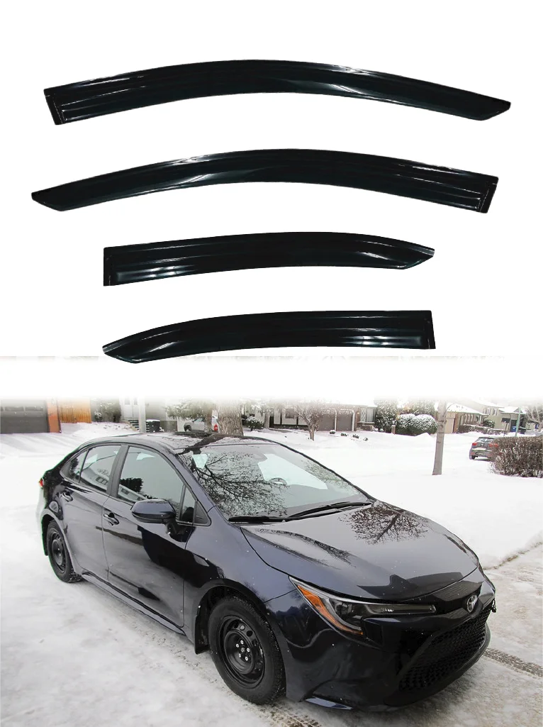Vent Shade Guard Door Visor for Toyota Corolla Sedan Saloon 2020-on MUGEN Window Visor TW Protection & Decoration T/T, Paypal