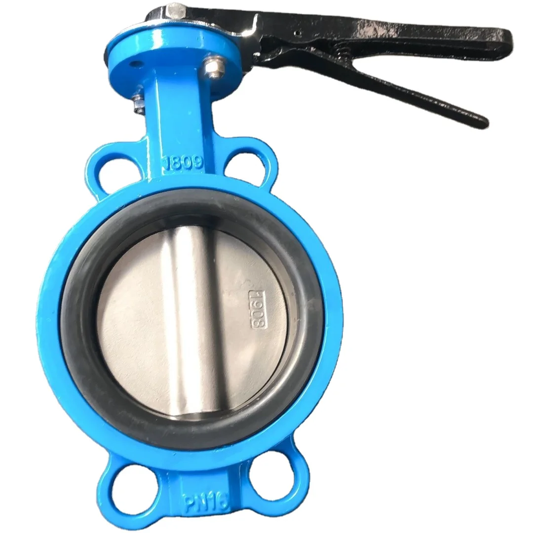 KEFA TDY PN16 DN200 8inch EPDM Ductile Iron Lever Manual Pneumatic Electric Wafer Butterfly Valve