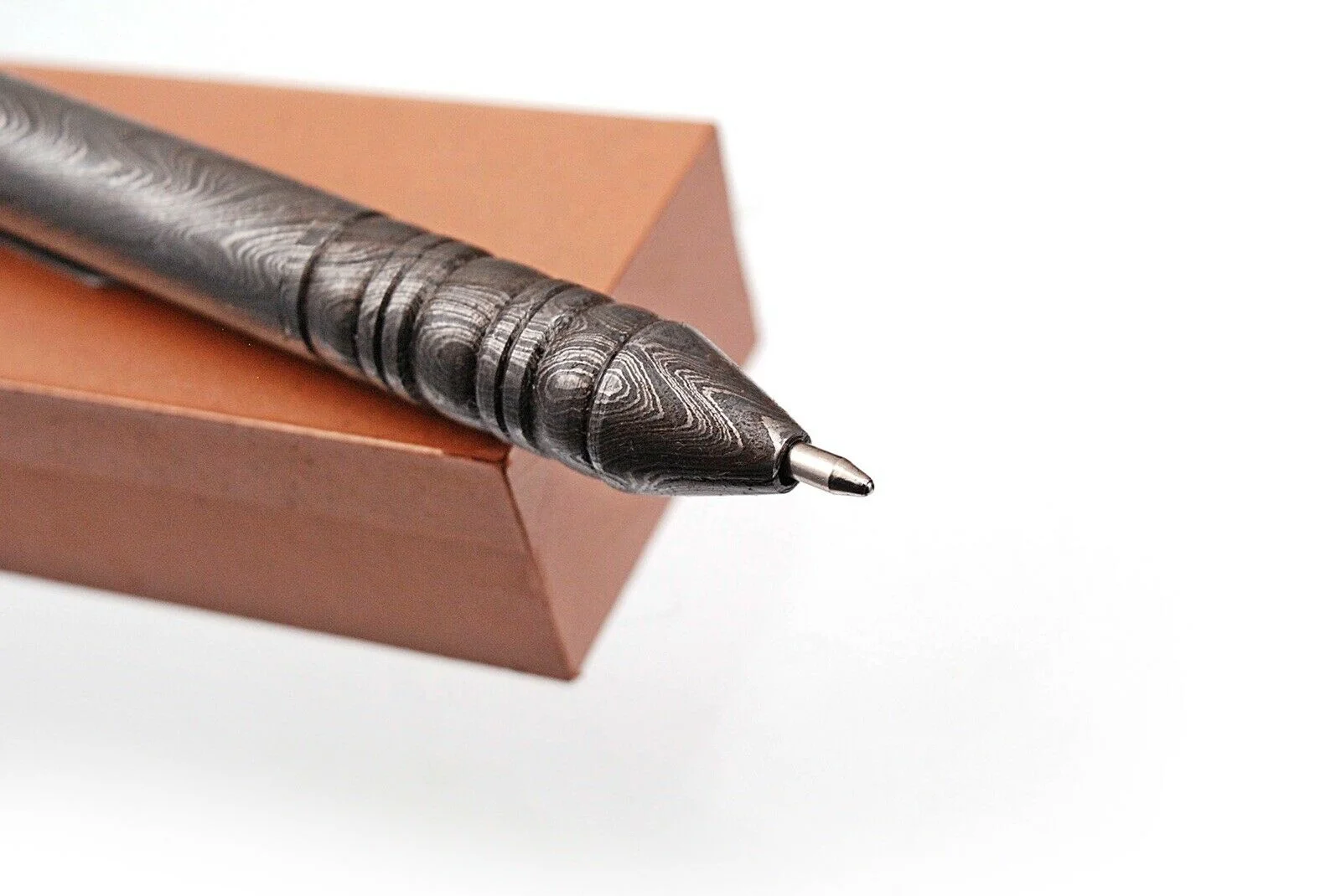 Damascus Titanium Tactical Pen Hand Carry Writing Instrument Pen Gift Custom Product Antique Silver Fountain Pen