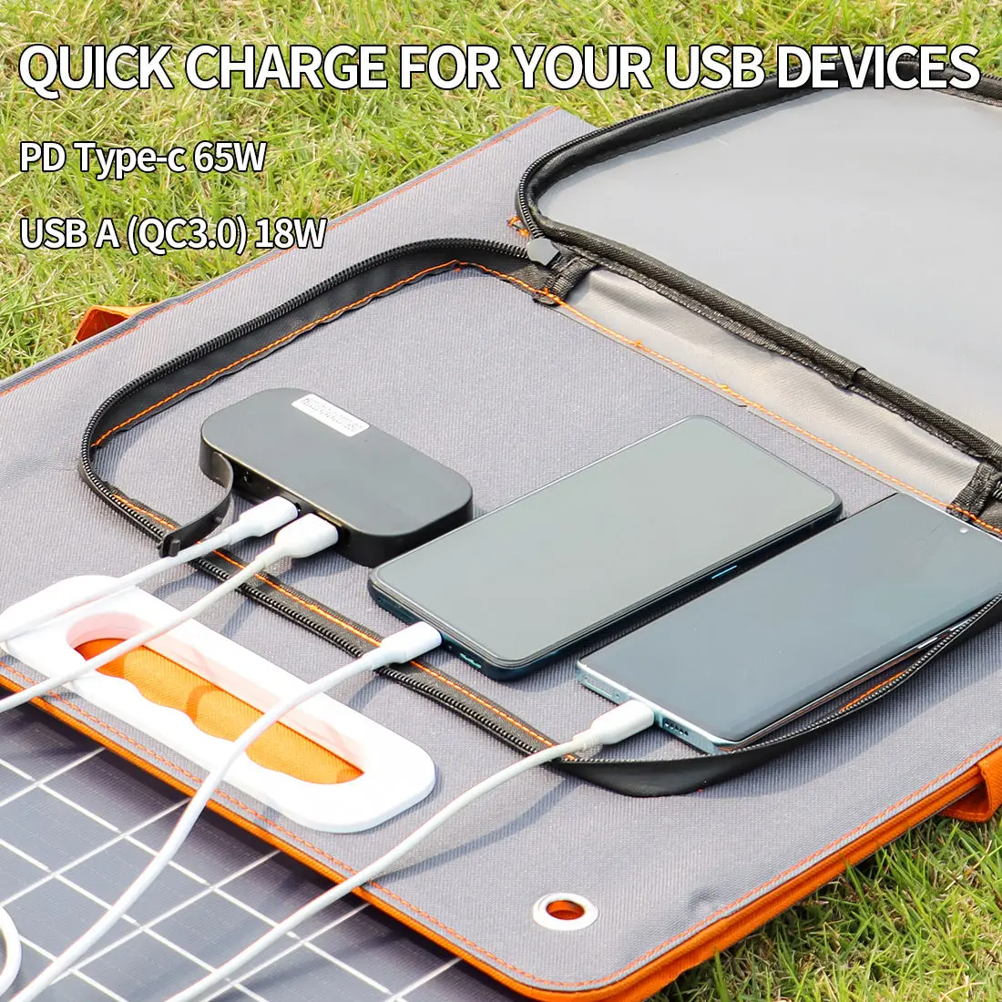 OEM Factory Waterproof Foldable Solar Panel Kit 100w 200w Portable Solar Panel Charger For 12V 24V Battery Power Station