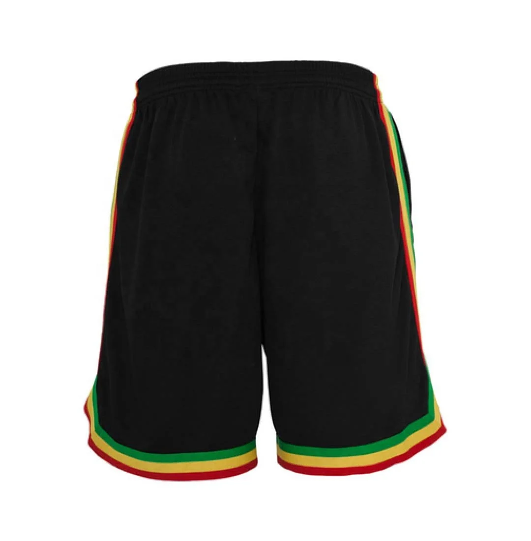 Custom embroidery basketball shorts with pockets multi color side trim Gym Mesh Sweat Running Shorts Elastic Waist for Men