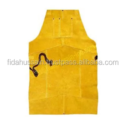 Welding Apron Flame Retardant Heavy Duty Leather Apron 2024 Wholesale Leather Welding Bib Apron Heat Resistant Flame Resistant