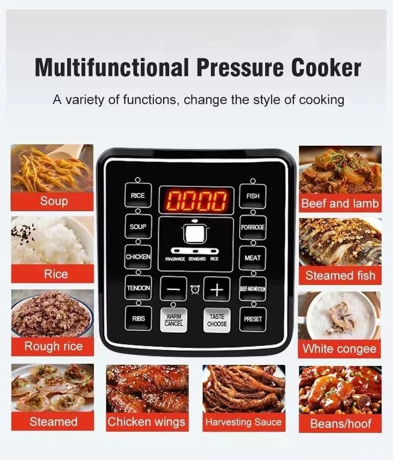 surgical steel 5 l 7 liters deep frying canner and electric airfry and pressure cooker with air fryer