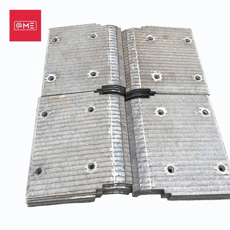 smooth surface chute ,truck liner chromium carbide overlay bimetal  wear plate high quality  for mining