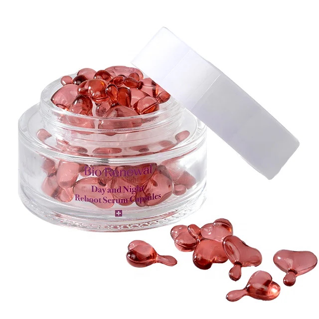 Sensitive Soothing Serum Day and Night Reboot Serum Red Heart Capsules Absorb Well OEM/ODM