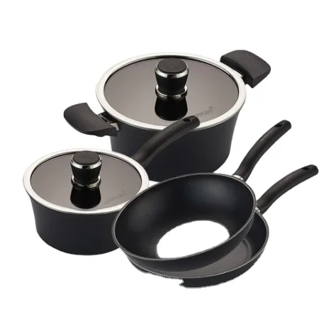 happy call high quality aluminum Home Kitchen Cooking Modern Design Nonstick CookWare Set Mini Cast Iron Casserole Pots