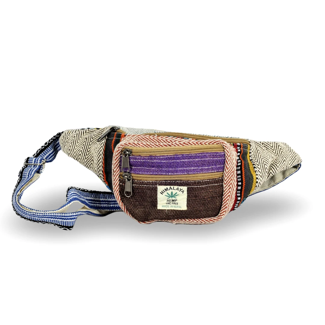 Стильный мужской Гималайский пеньковый хлопковый рюкзак с 4 карманами в стиле богемного дизайна переносной парусиновой подкладкой