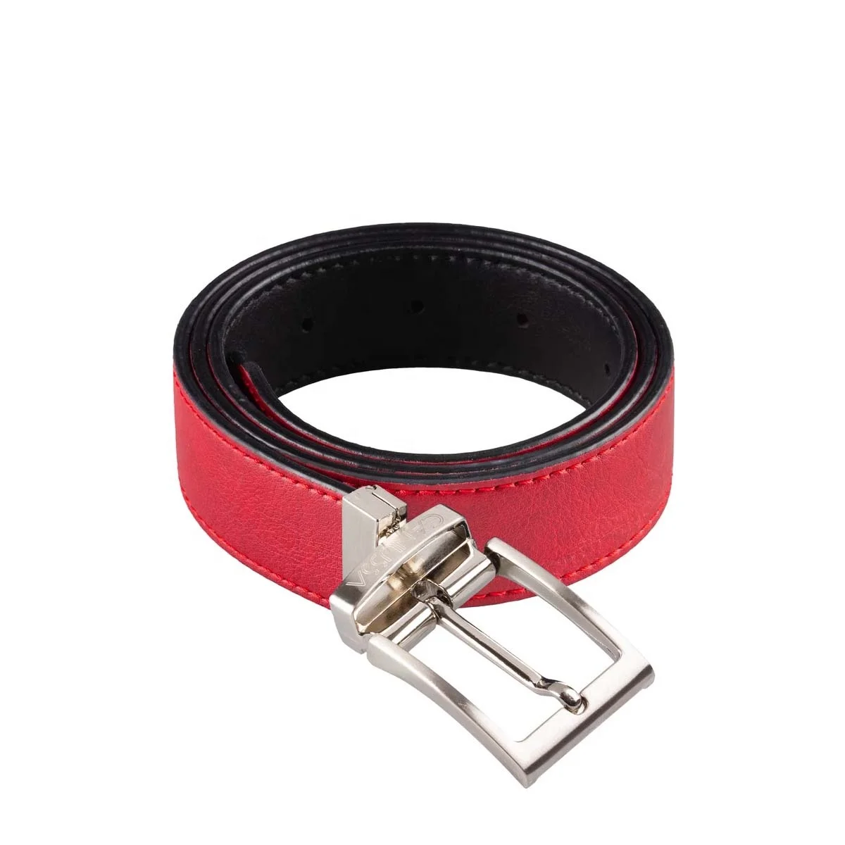 Reversible Belt Black Leather One Side Brown the Other Chrome Twist Buckle 34mm Wide Nicely Gift Boxed Smart or  Casual to Fit