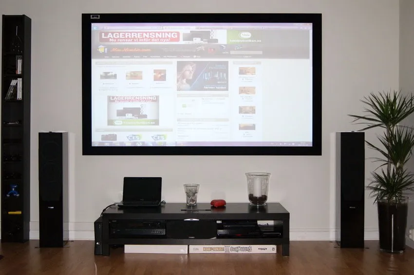 TELON High Quality 100-350Inch 16:9 Wide border 4.5cm PVC White soft Wall Fixed Frame Projector Projection Screen