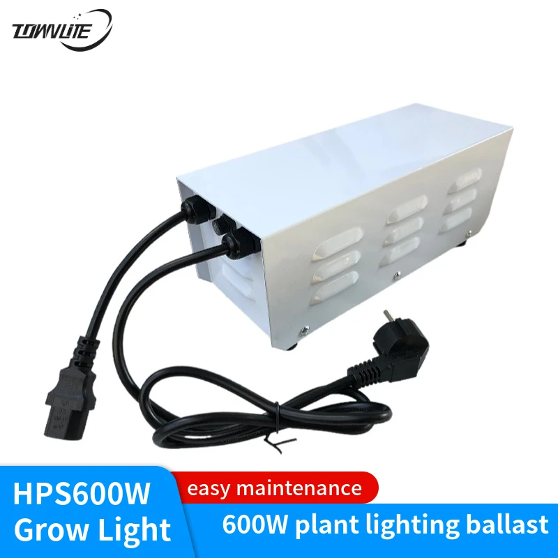 Simple three-piece plant grow light sodium lamp inductive ballast easy installation   high light efficiency T46 HPS600W fixture