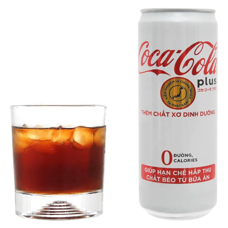 COCA PLUS SOFT DRINK COLA FLAVOR CAN 320ML/PLUS SOFT DRINKS/VIETNAM COCA SOFT DRINK WHOLESALE