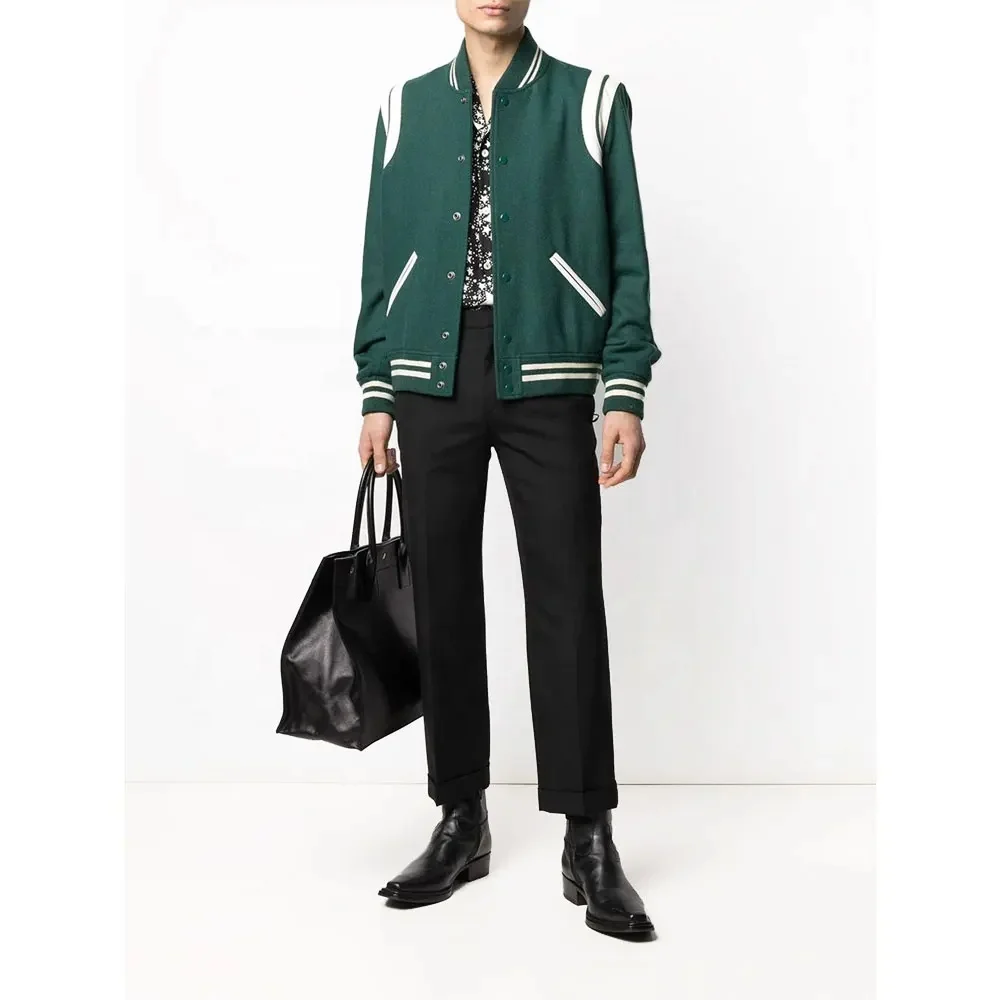 New 2024 Hot Selling Bulk Quantity Good Switchable Men Varsity Jackets / New DesigOEM Men Casual Varsity Jacket Custom Logo