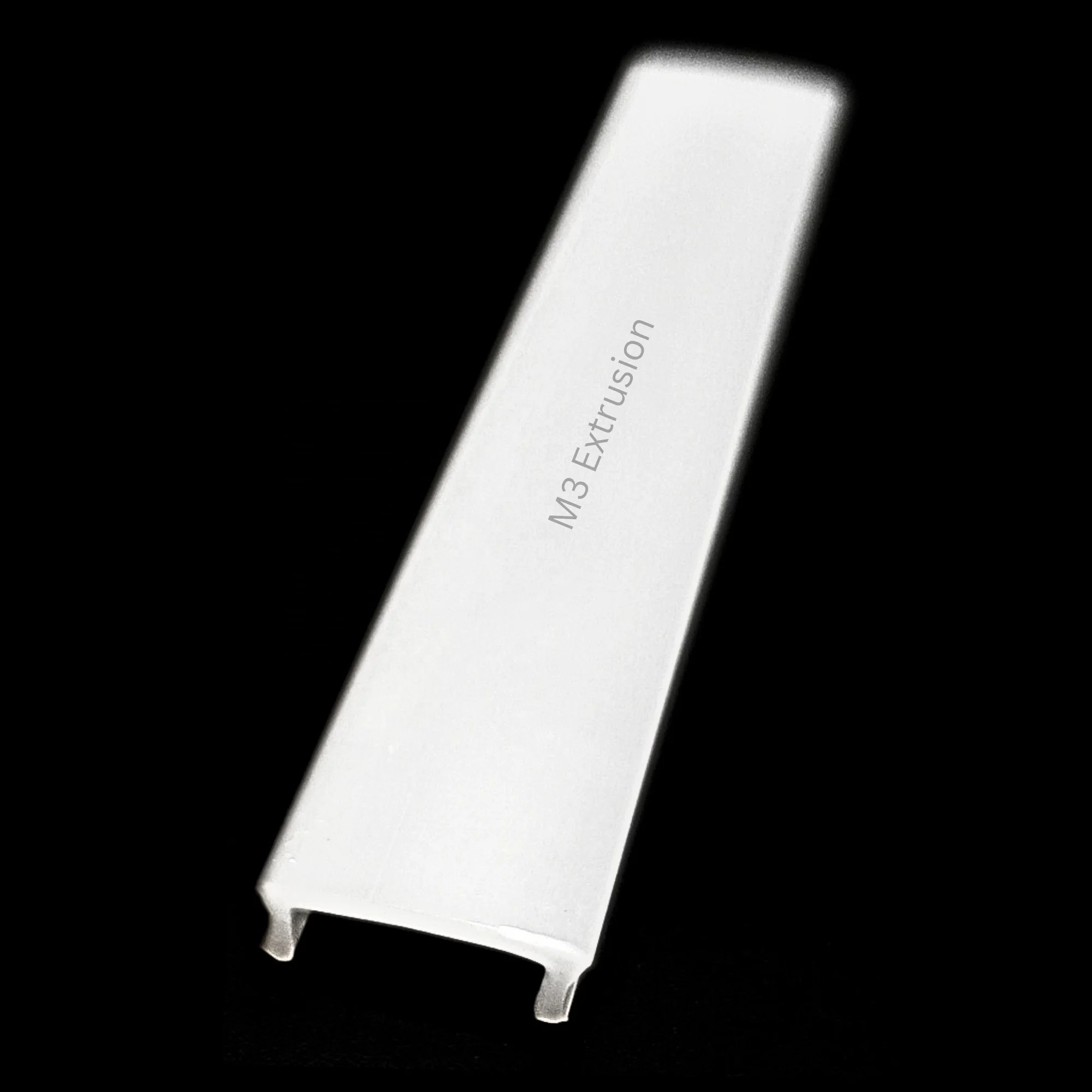 Flat Type Customised Polycarbonate PC Linear Lampshade Profile with Light Diffusers Matte, Milky White, Opaque Shade Extrusion