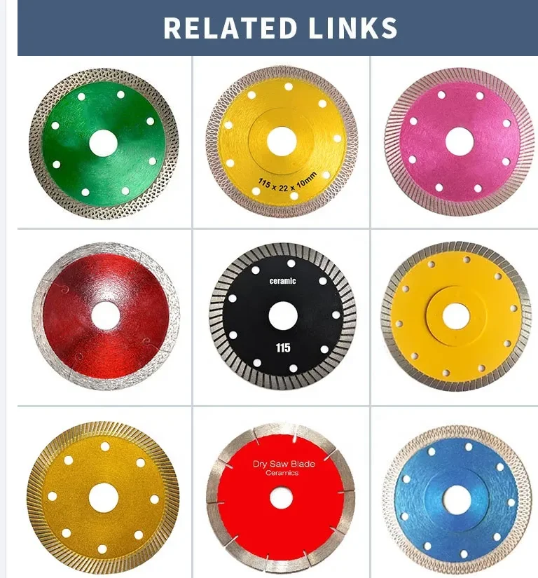 super thin hot pressed diamond cutting disc 4 1/2' turbo ceramic circular saw blade for tile marble ceramics