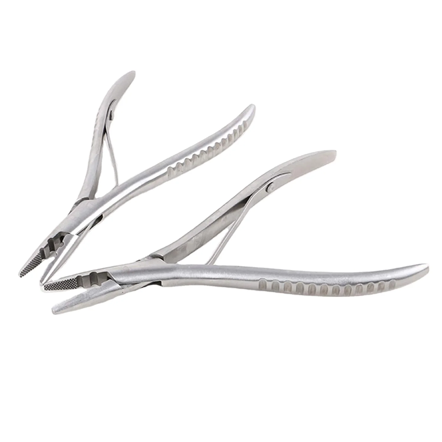 hair extension silver flat shape 2 holes stainless steel hair extension pliers multipurpose tools for micro nano ring i tip stic