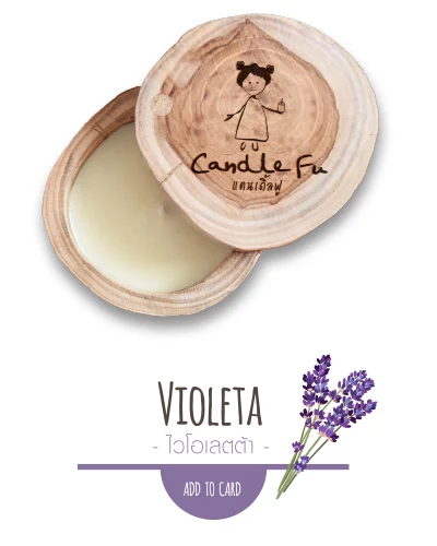 Relaxing aromatherapy scented candle soy wax in Wooden Box (Size M) aroma scented candles  Natural Product From Thailand