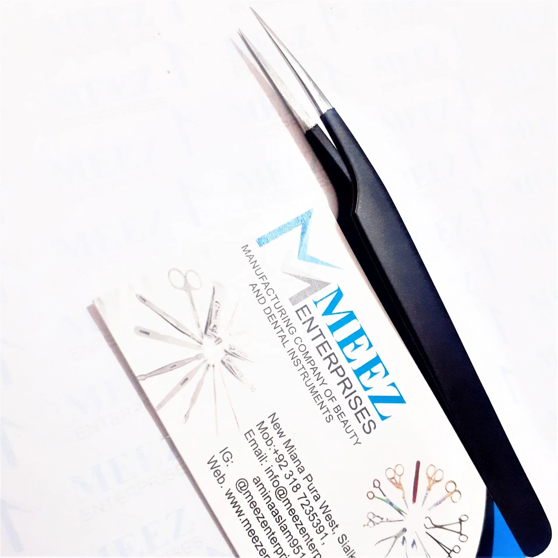 Premium Quality Stainless Steel Isolation Eyelash Extension Tweezers OEM Accepted Beauty Instruments